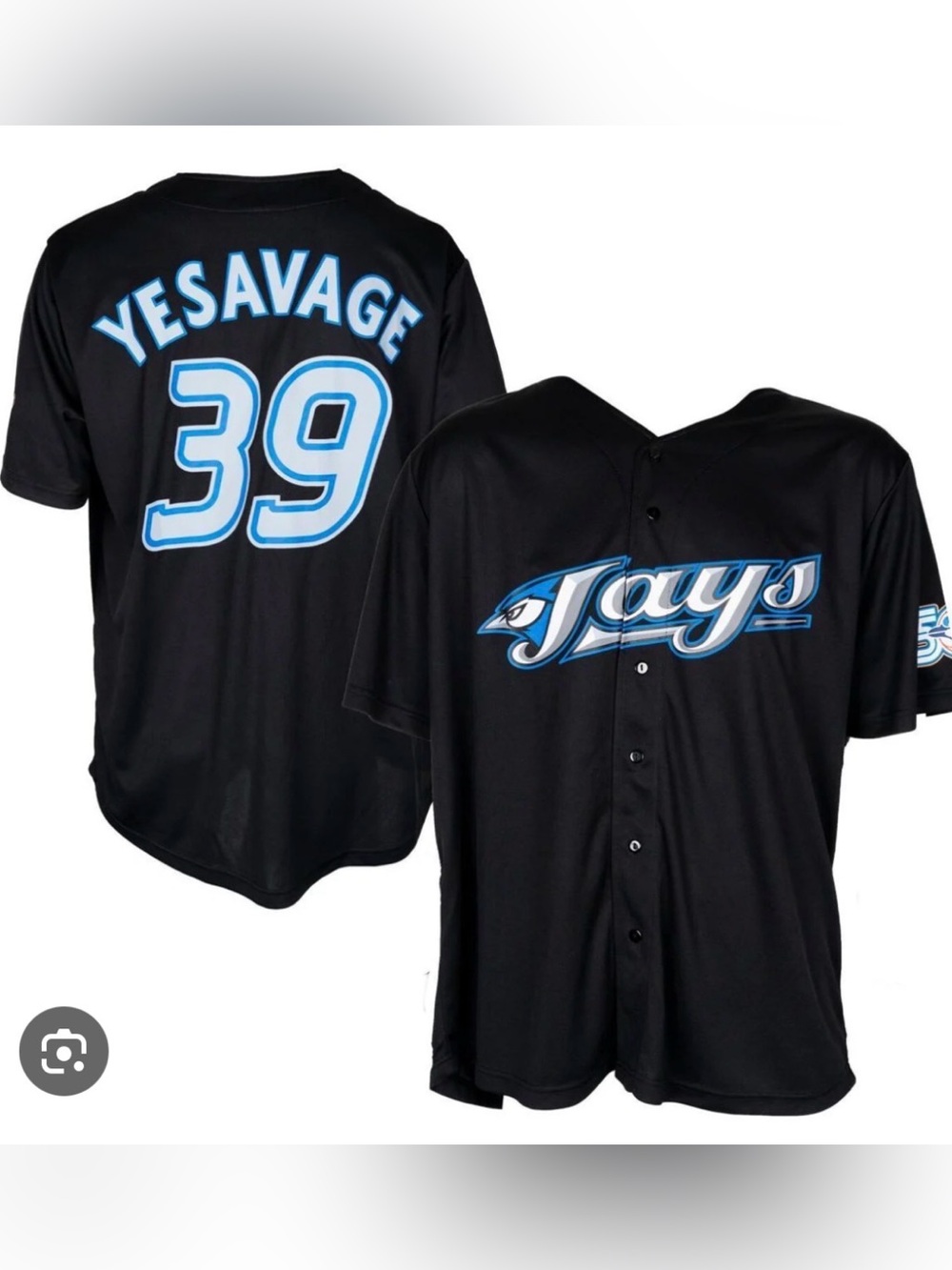 Toronto Blue Jays Black #39 Jersey - Yesavage Giveaway- May 8 2026